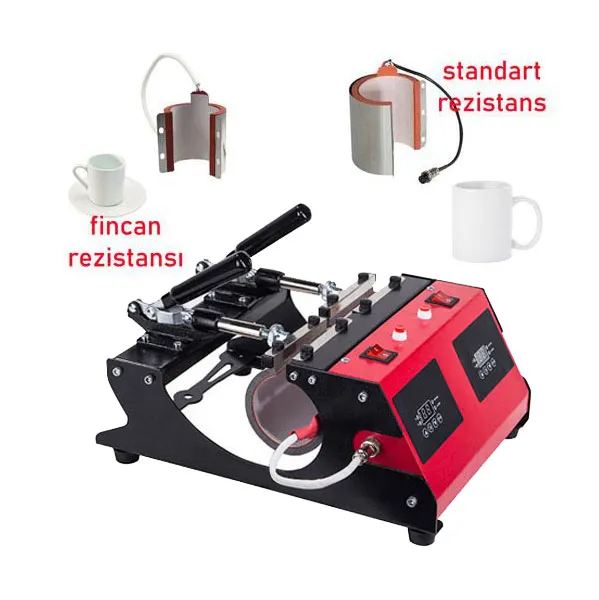 İkili Kupa Baskı Presi - Standart Kupa + Kahve Fincanı Rezistansı AP-210FS