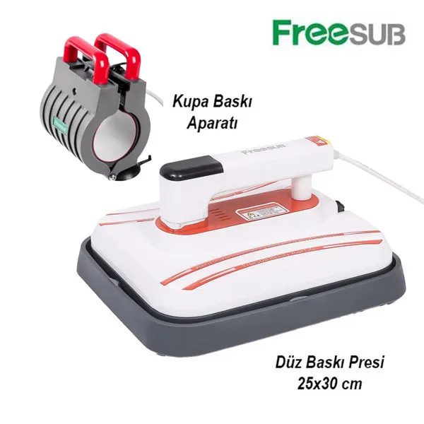 Freesub 2'si 1 Arada Transfer Baskı Presi 25x30 cm P1210-2IN1